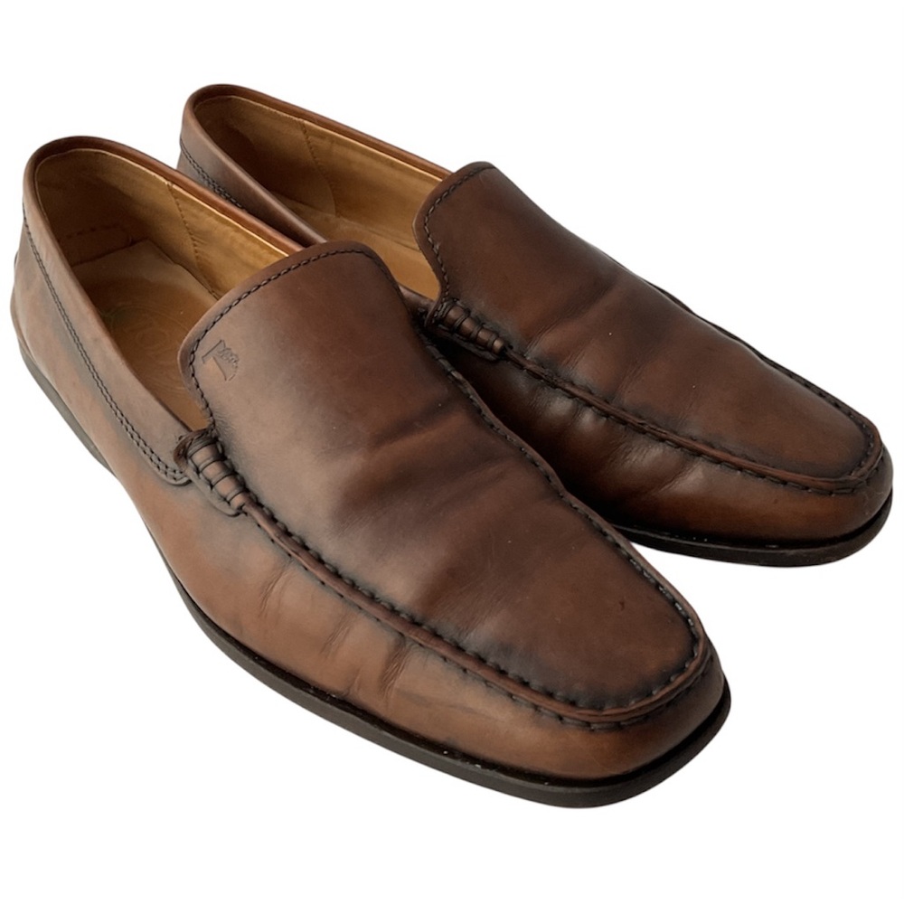 Tod's Mocassino Gommini Light Brown Leather Driving Loafers Men’s Size 8.5US